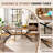 Kuanysh Rectangular with Iron Base Dining Table