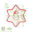 Nicola Spring - Father Christmas Star Serving Plates - 18cm - White