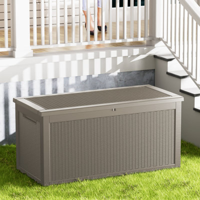 Emperic Design 260 Gallon Water Resistant Resin Lockable Deck Box