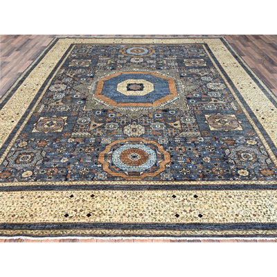 Tapis unique gris 9 pi x 12 pi Victorino