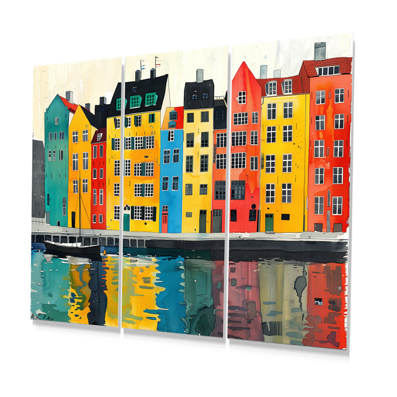 Ensemble de salon Breaux - Copenhagen Wall Art, Métal métal, H 32 po x l 16 po x P 1 po