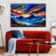 Abstrait coucher de soleil abstrait - reproduction sur toile tendue-306601006
