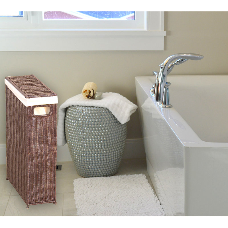 Wicker Laundry Basket with Handles, Brown