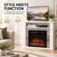Freestanding Electric Fireplace Suite, 1800W, Open Shelf, LED Flame-1765672796