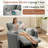  40″ Wide Power Swivel Recliner with USB Charging – Corduroy Rocking Barrel Chair-1014254002