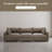 3 - Piece Upholstered Light Brown Faux Rabbit Fur Flannel Reversible Modular Sofa Living Room Sectional Couch-288455744-288455758-288455756