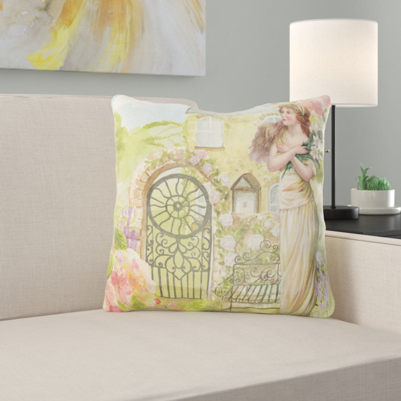 Outdoor Reversible Throw Pillow, Microsuede, Indoor