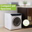 Hamilton Beach 2.57 Cu. Pi. 13 lb Séchoir à linge compact avec panneau de commande à écran tactile, 8 modes de séchage, verrouillage pour enfant, sécheuse portative ventilée, blanc