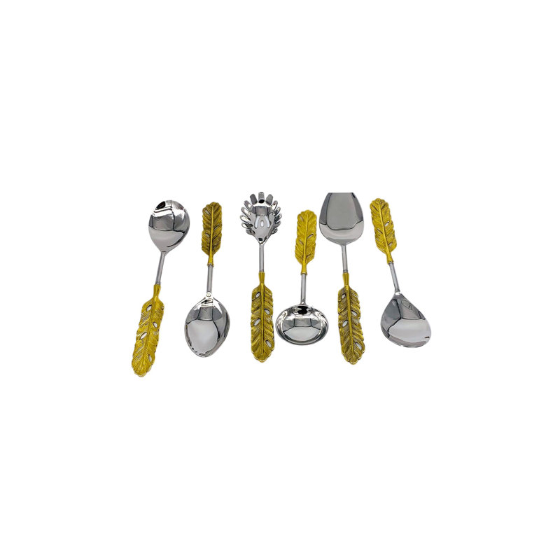 Giguere 6 Piece Stainless Steel Hostess Set