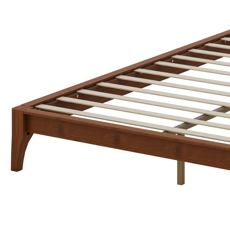  Base de lit plateforme en bois de bambou sec Elziabeth, Grand lit