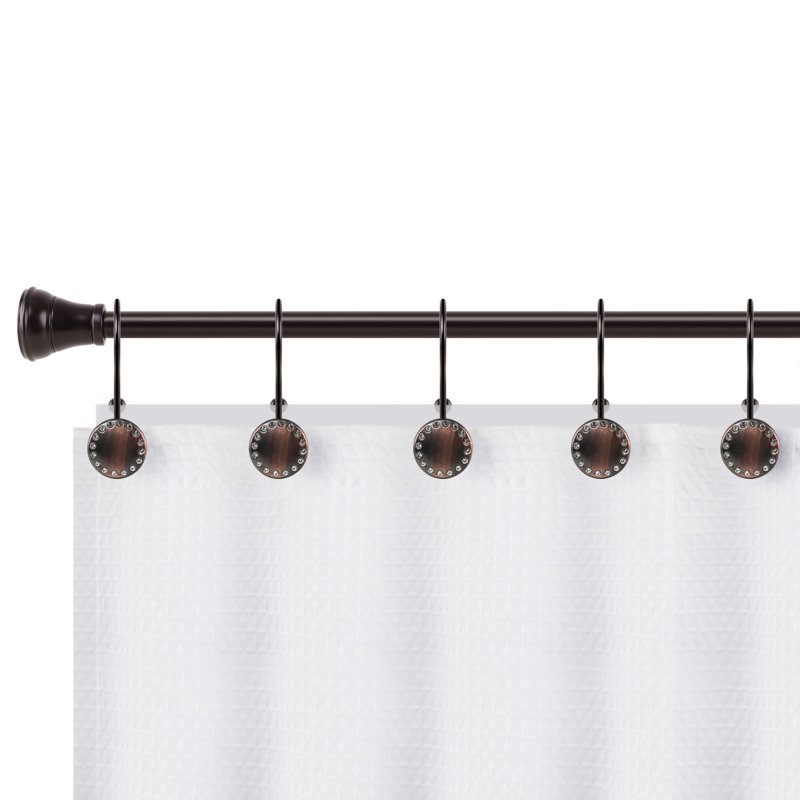 Oil Rubbed Bronze Zinc Double Shower Curtain Hooks