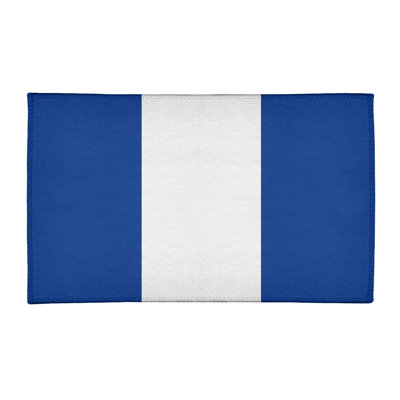 Tapis à rayures en poly-bleu buffalo