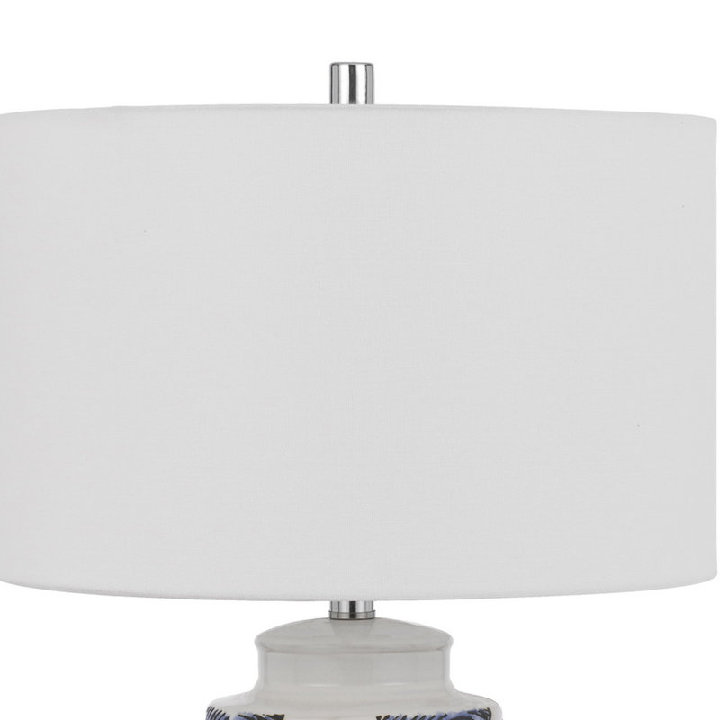 Lampe de table 27 po bleue / blanche