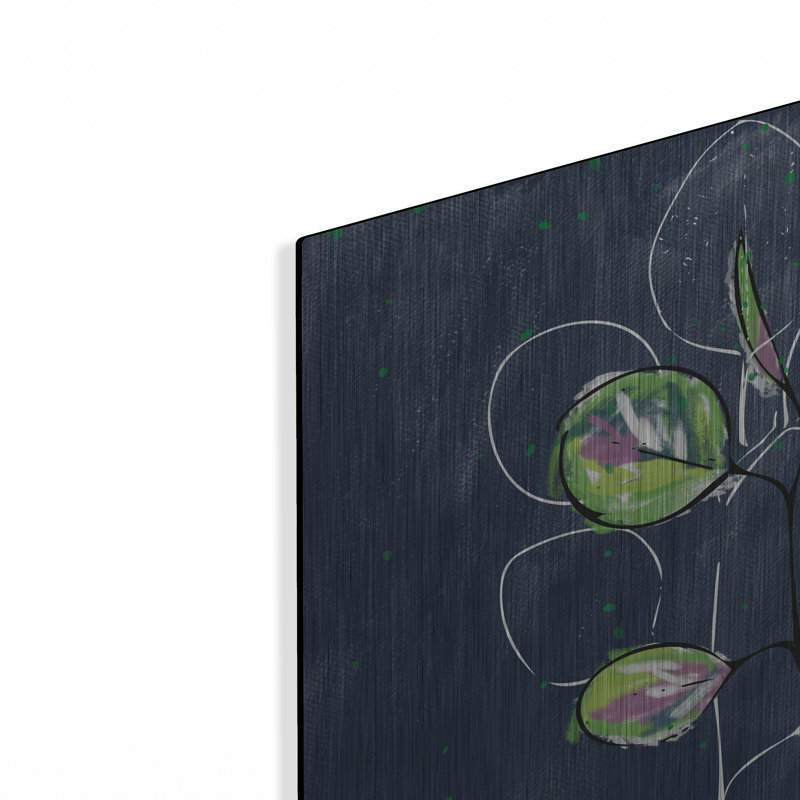 «Eucalyptus On Blue» par Linda Woods, H 12 po x l 12 po