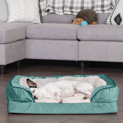 Velvet Waves Perfect Comfort Full Support Sofa Style Bolster Dog Bed