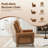 Mid-Century Modern Push-Back Recliner Chair, PU Leather Armchair-478461741