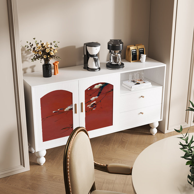 Buffet luxueux rétro de style chinois, Blanc