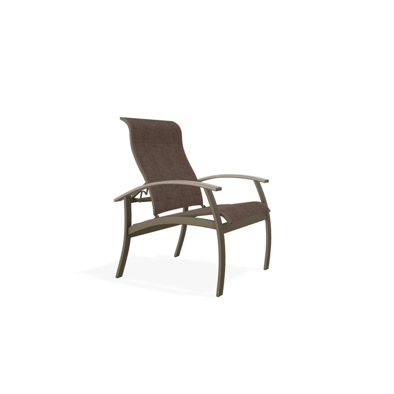 Chaise de patio Askar, Désert, Moka Sunbrella®, Bois de plage texturé