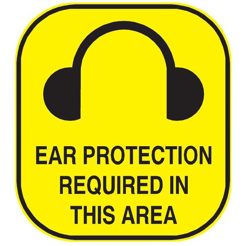 Décalcomanie murale panneau de protection auriculaire, H 48 po x l 48 po