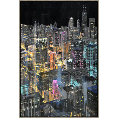 Starry Chicago I Painting by Sonia Noir
