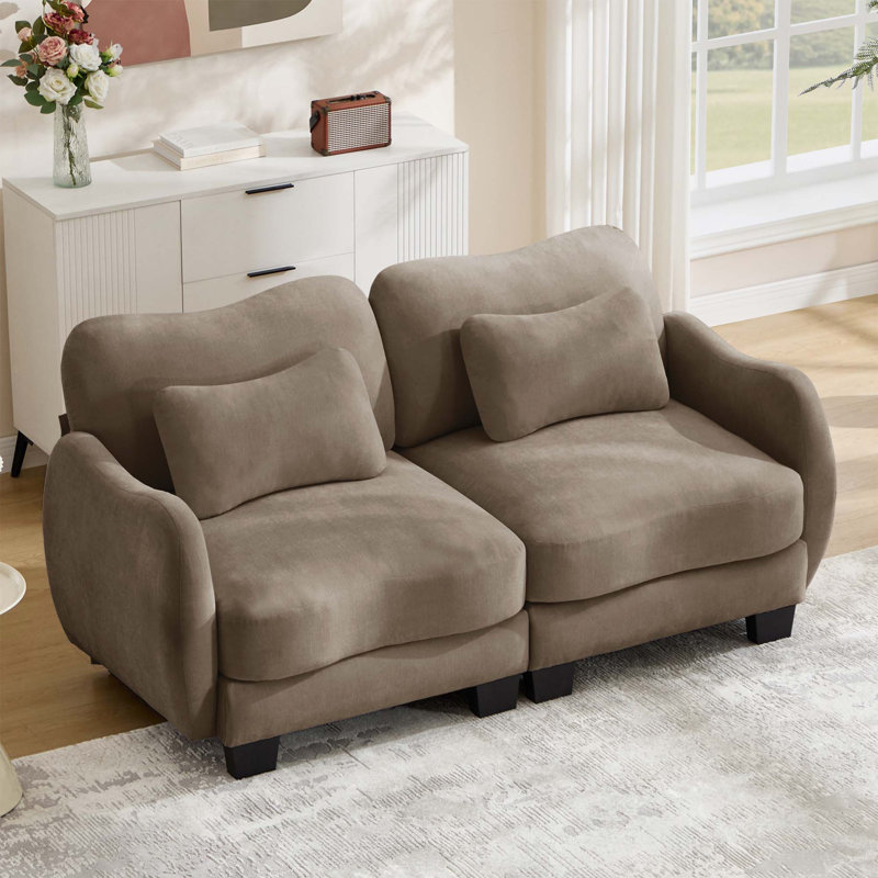 Canapé ergonomique en chenille avec support pour oreiller à la taille