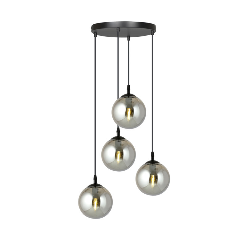 Cadesha 4 - Light Black Cluster Pendant, Graphite
