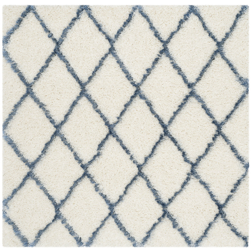 Sg-Msg-Moroccan Shag Performance Geometric Rug, Square 5'