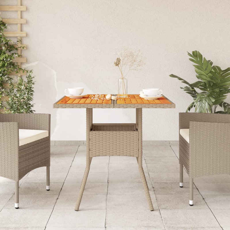 Andriea Square Outdoor Dining Table , 80cm cm W 80cm cm D