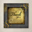 «Black & Gold - Thank you 1» par LightBoxJournal - reproduction d'art textuel sur toile-21939244