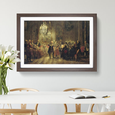 Frederick Playing the Flute by Adolph Menzel - Picture Frame Painting