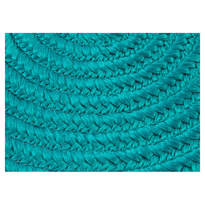 Tapis turquoise réversible pour l'intérieur et l'extérieur Audryanna, Ovale 3 pi x 5 pi