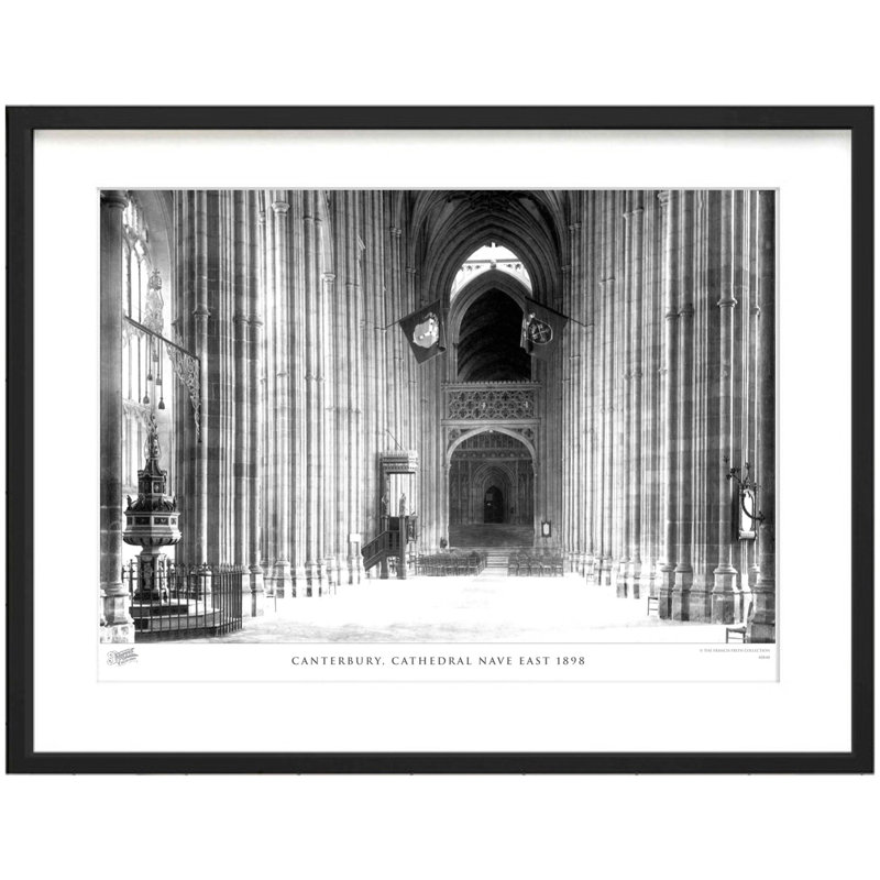 Canterbury, Cathedral Nave East 1898 - Single Picture Frame Print, 40cm H x 50cm W x 2.3cm D