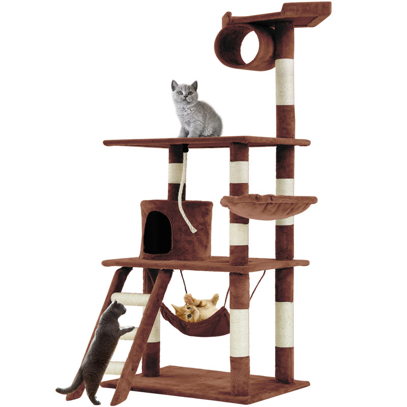 Arbre à chat 62 ", Marron