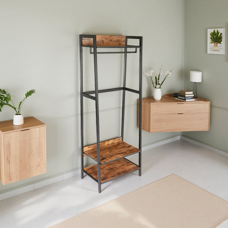 Hall Tree Bench with Shoe Storage | Entryway Organizer with Coat Hooks & Shelf | Space Saving