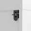 Armoire de rangement blanche 74,2 po avec 3 tiroirs, rangement inférieur, tablette ouverte et crochet utilitaire