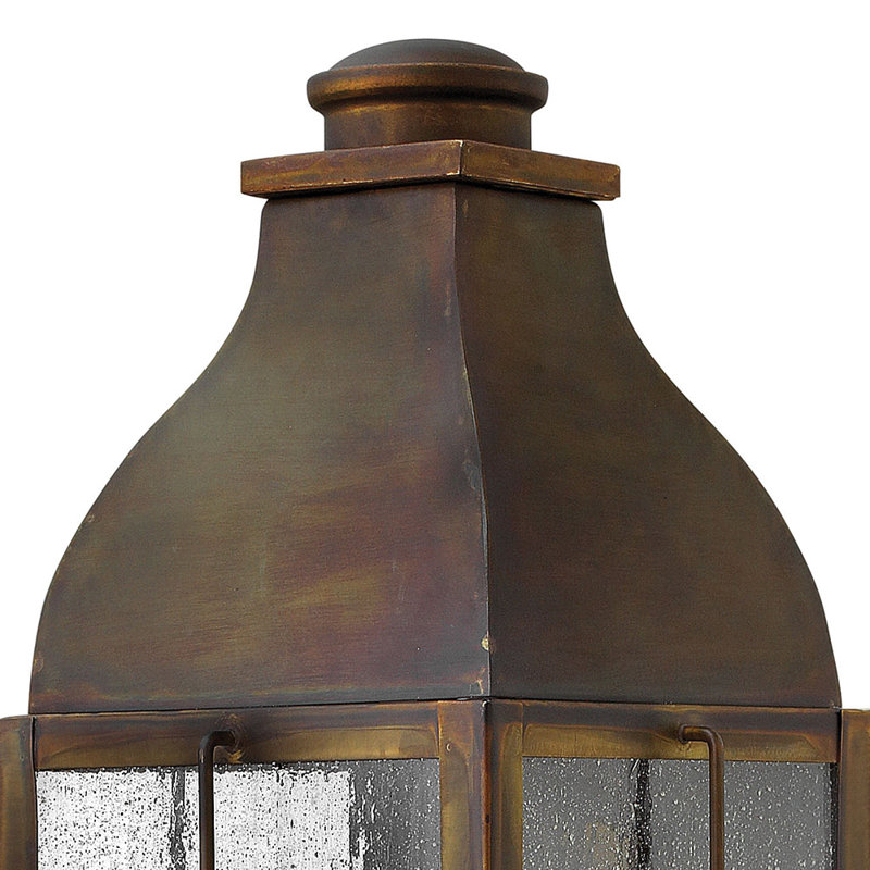 Bingham 3-Light Outdoor Wall Lantern, Sienna, No Bulb