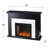 Marble Tiled Smart Fireplace Black