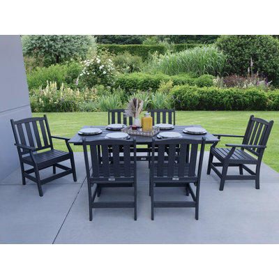 Tuscany HDPE 6 - Person Patio Dining Set with Rectangular Table