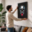 Skull With Crimson Tongue Modern - Print-1951429482-1951429484