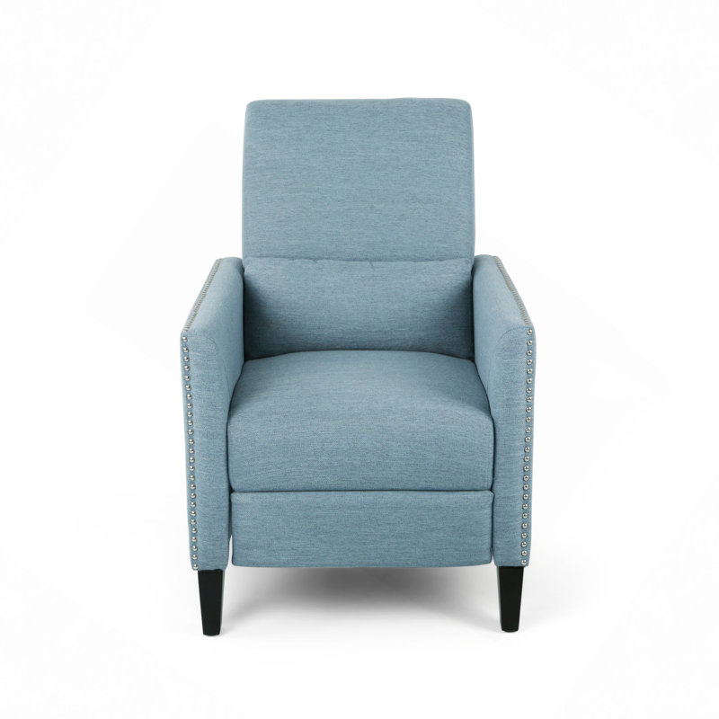 Fauteuil inclinable par pression, Bleu clair