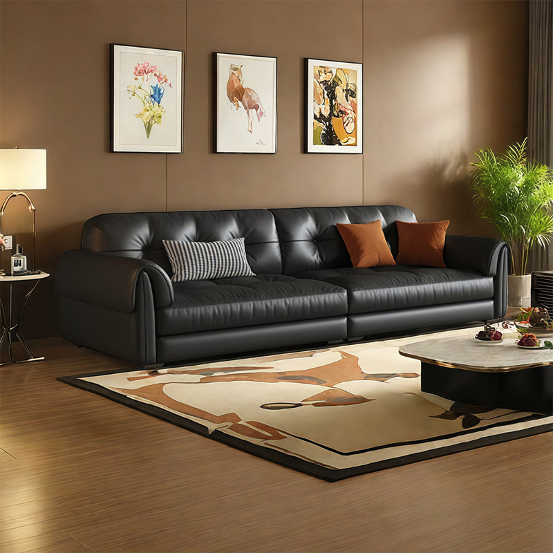Canapé moderne et simple à lumière droite de luxe, H 32,28 po x l 98,42 po x P 38,18 po, 3