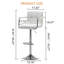 Tabouret tournant à hauteur réglable avec accoudoirs (ensemble de 2)-295553931