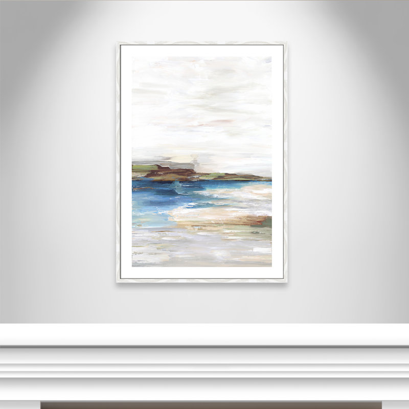 Terres éloignées II - reproduction de cadre photo, H 41,5 po x l 29,5 po x P 0,75 po, Papier encadré blanc