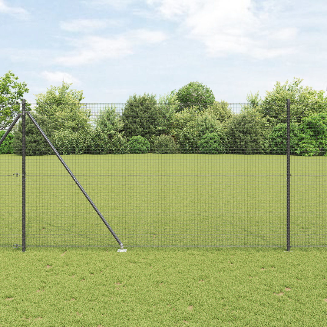Vidaxl Welded Wire Fence With 7 Spike Posts Steel