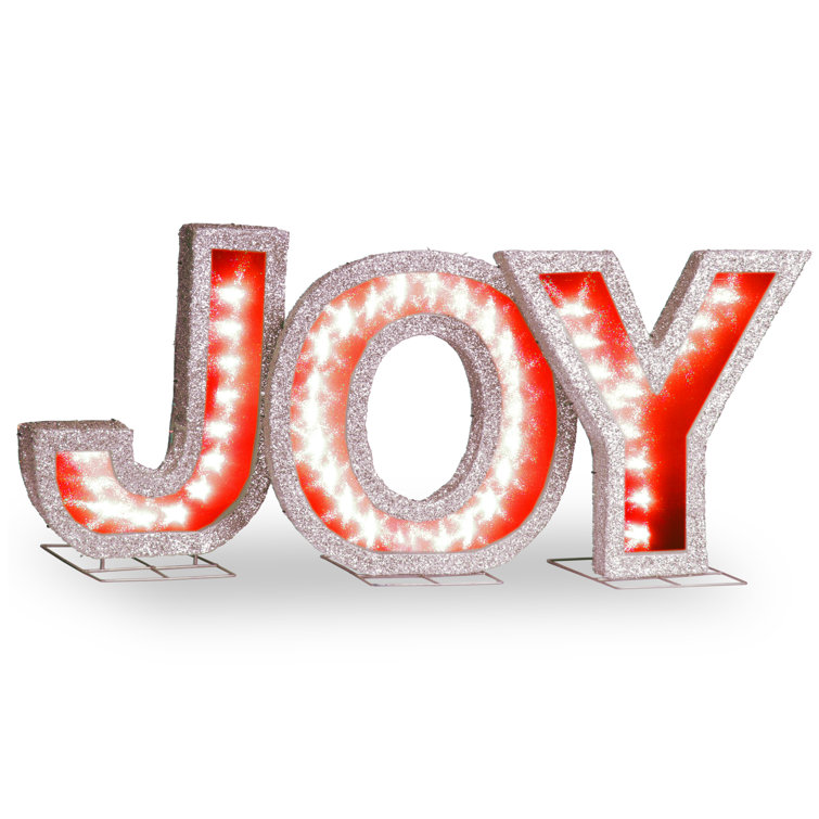 Pre-Lit JOY Lighted Display