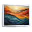 Paysage de montagnes corail bleu sarcelle audacieux - art mural montagne - vallée de Bold-837689530-840855354-867868227