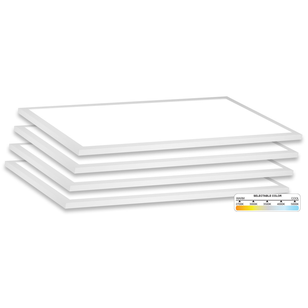 Dimmable Rectangle Flush Mount (Set of 4) NUWATT