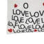 Coussin décoratif Saint-Valentin Lots Of Love 17 po x 17 po - blanc et rouge