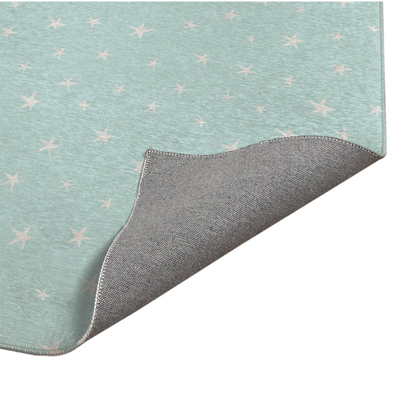 Tapis de cuisine antidérapant Starry Night, Rectangle 5 pi x 7 pi, Bleu clair