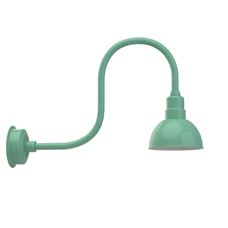 Luminaire de grange d’extérieur à del Dipkarpaz, H 9 po x l 8 po x P 17 po, Jade